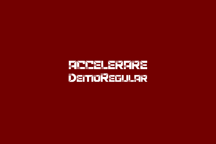 ACCELERAREDemoRegular – free font download