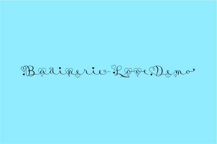 Badinerie-LoveDemo – free font download