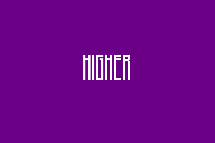 Higher – free font download