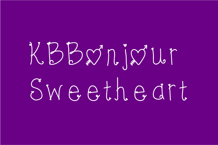 KBBonjourSweetheart – free font download