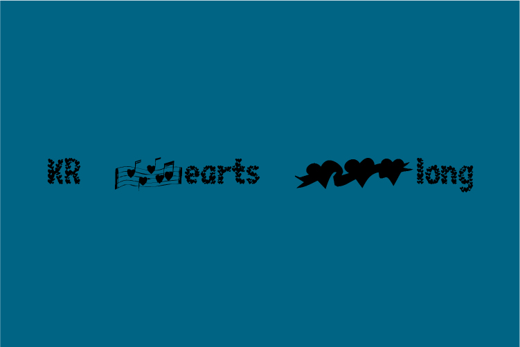 KR Hearts Along – free font download