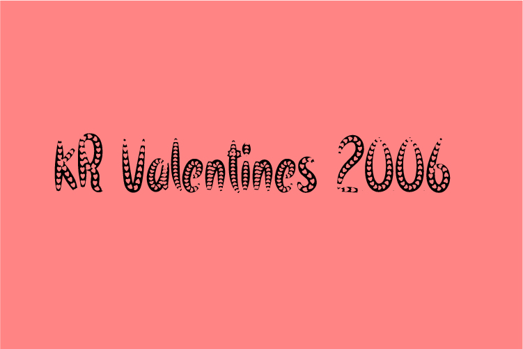 KR Valentines 2006  – free font download