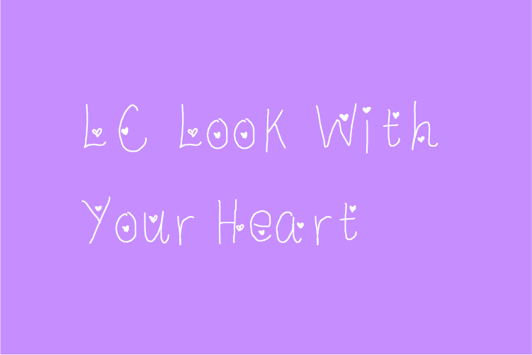 LC Look With Your Heart – free font download