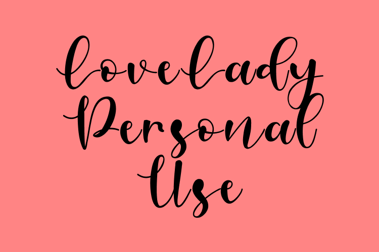 LoveLadyPersonalUse – free font download