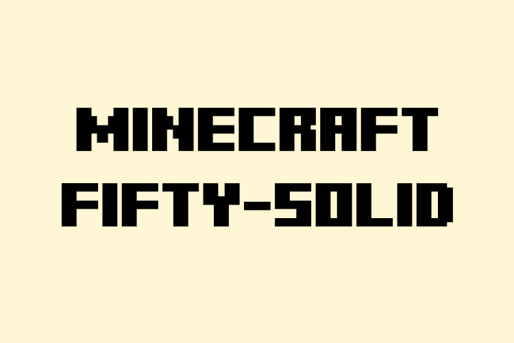 MinecraftFifty – free font download