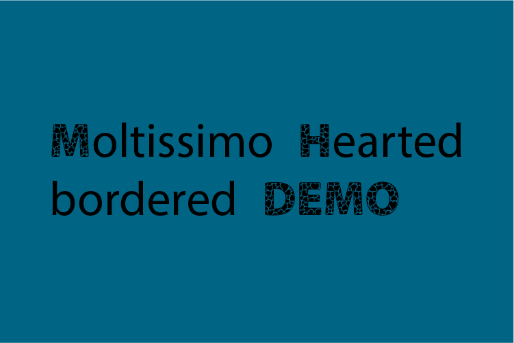 Moltissimo Hearted bordered DEMO – free font download