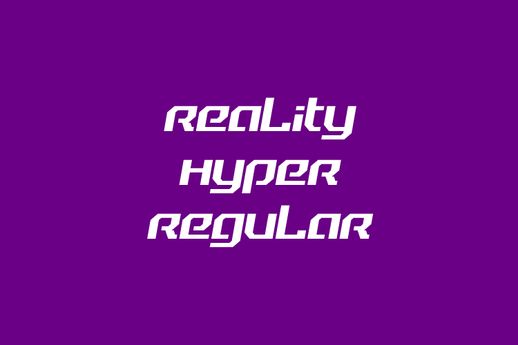 Reality Hyper Regular – free font download