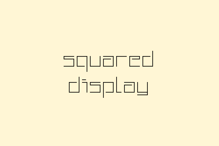 Squared Display – free font download