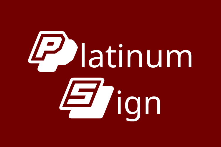 Platinum Sign – free font download