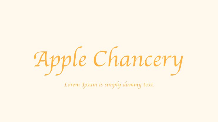 apple chancery font download