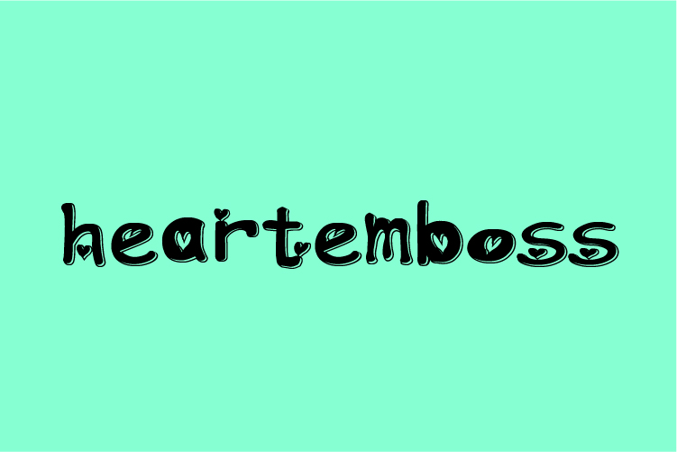 Heartemboss – free font download