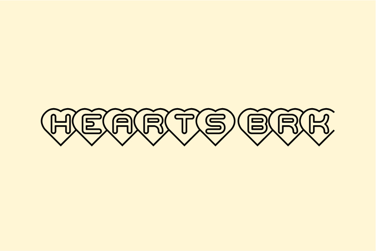 Hearts Brk – free font download