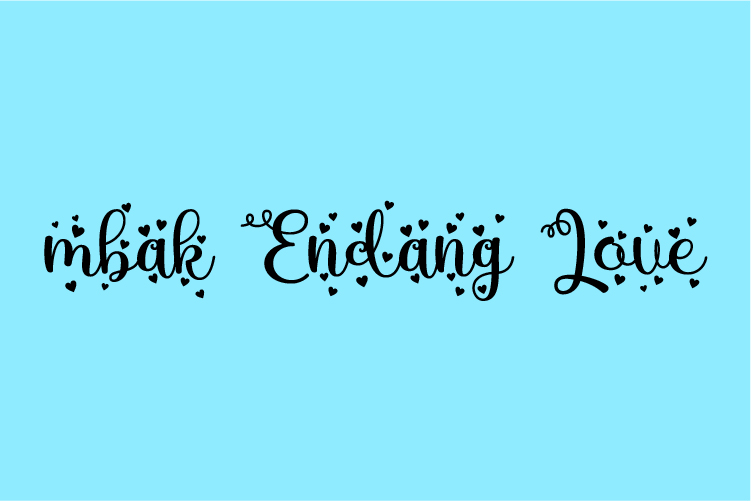 mbak Endang Love – free font download