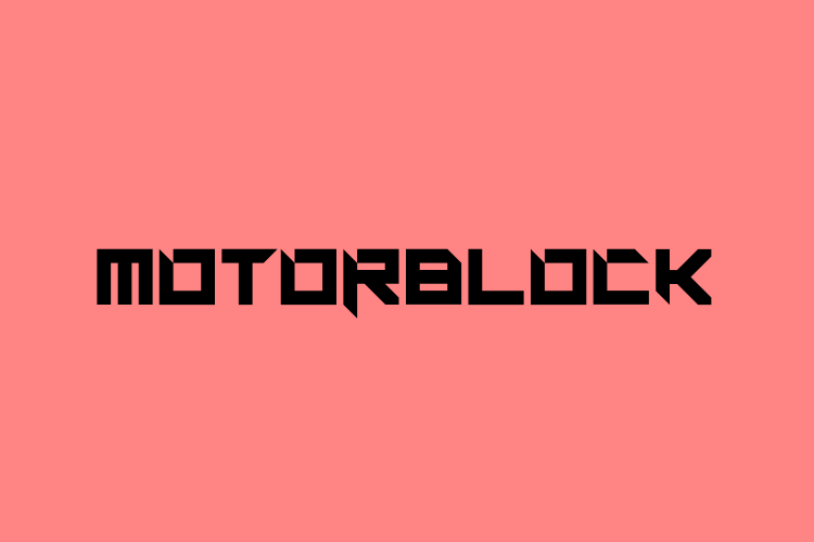 MotorBlock – free font download