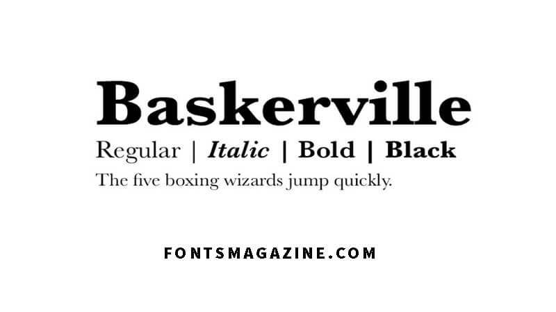 Baskerville download font