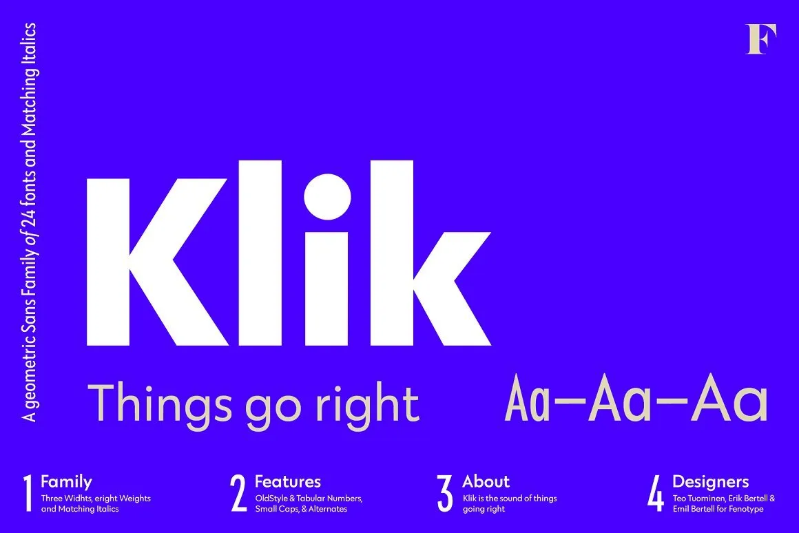 Klik bold font free download