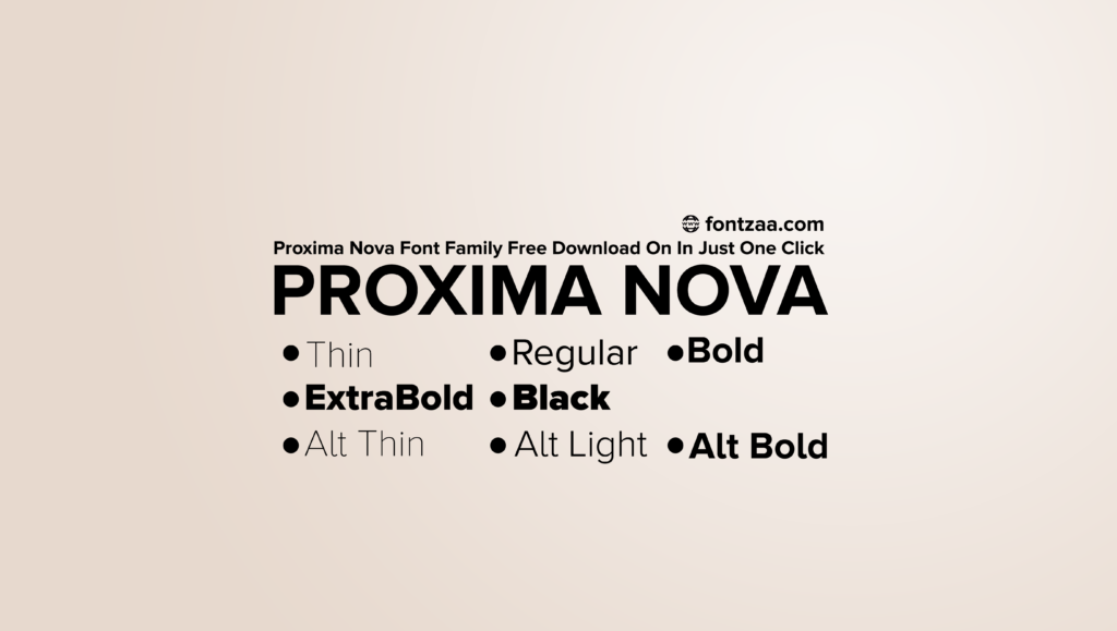 Proxima nova font download