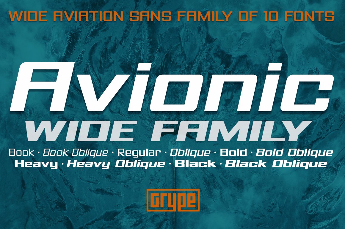 Avionic condensed font free download