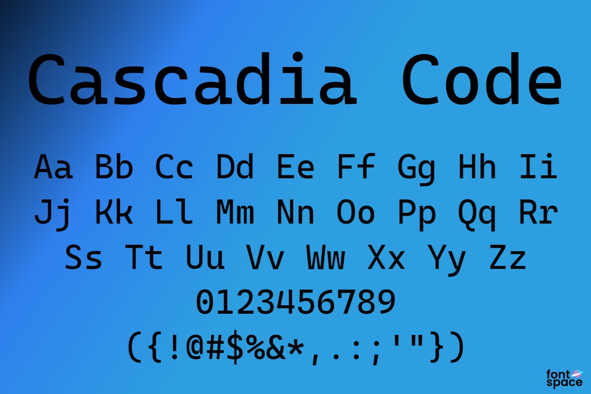 Cascadia code font free download