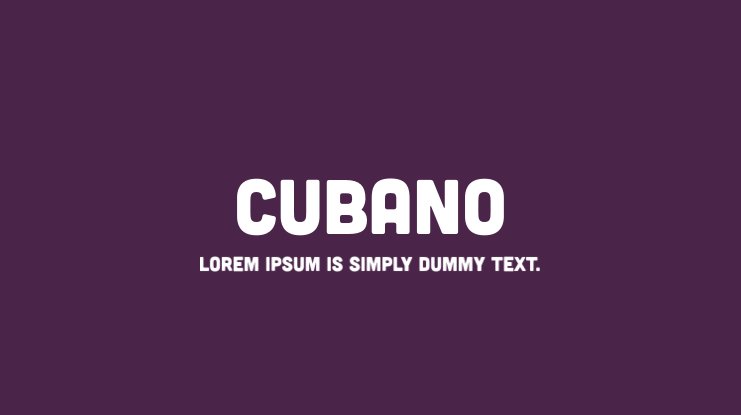 Cubano font download