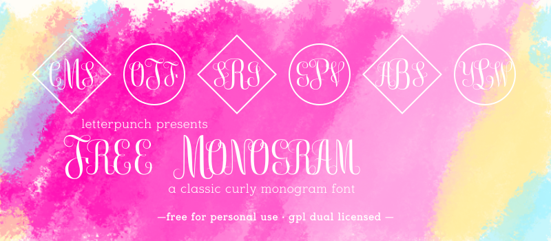 free download vine monogram font