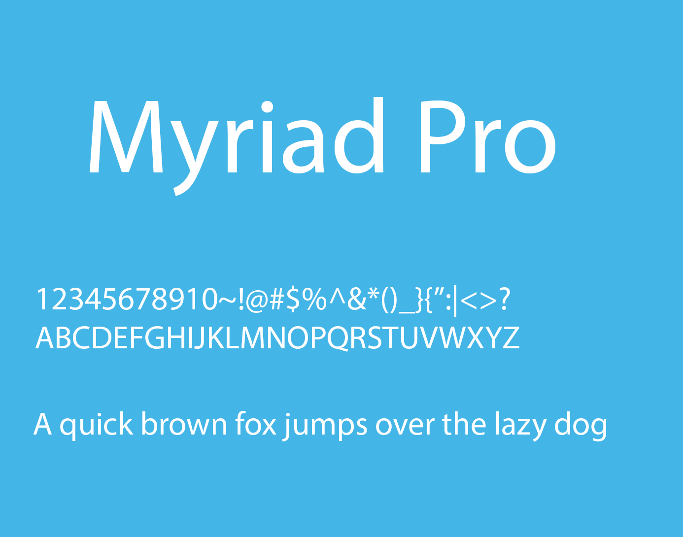 Myriad font download