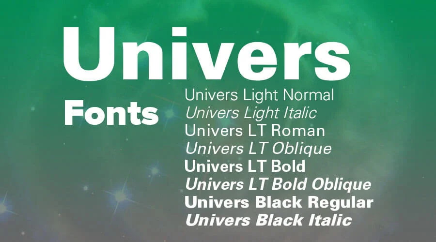 download univers font