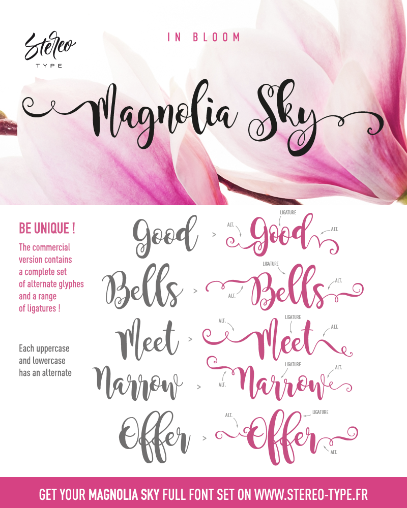 Magnolia Sky Free Font Download