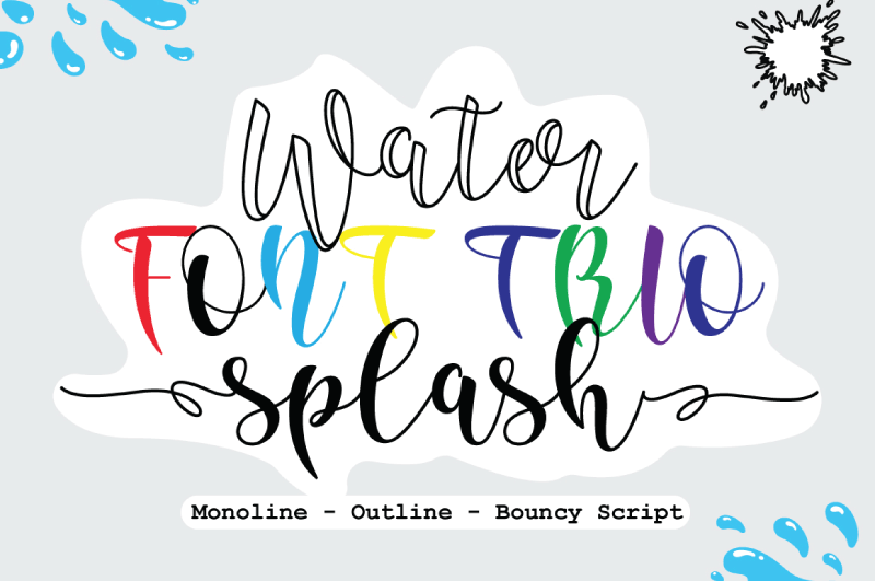 Water Splash Script Free Font Download