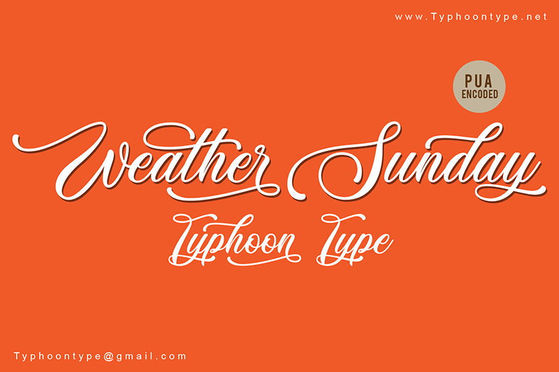 Weather Sunday Free Font Download